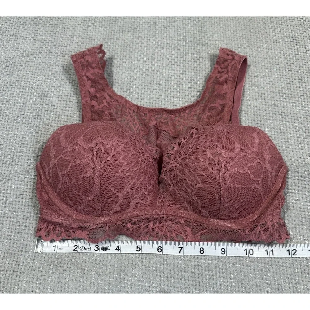 Pink Victorias Secret Bralette Womens‎ Small Dark Pink Push Up Lace